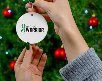 Scoliosis Warrior Ceramic Ornament