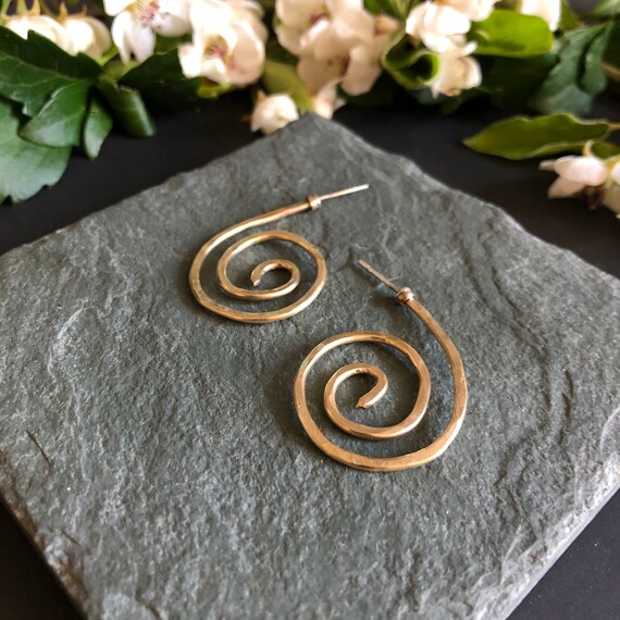 Etsy spiral earrings best sale