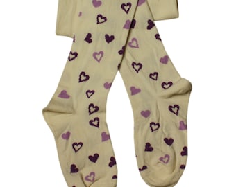 Flower Pattern Cream Weri Spezials Baby and Children Tights