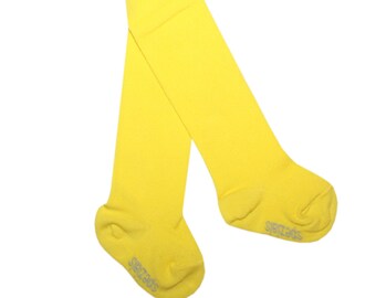 yellow infant tights