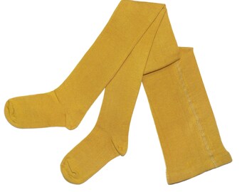 mustard colour baby tights