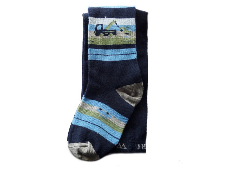 WERI SPEZIALS Funny Tights for boys with Cars and Stripes