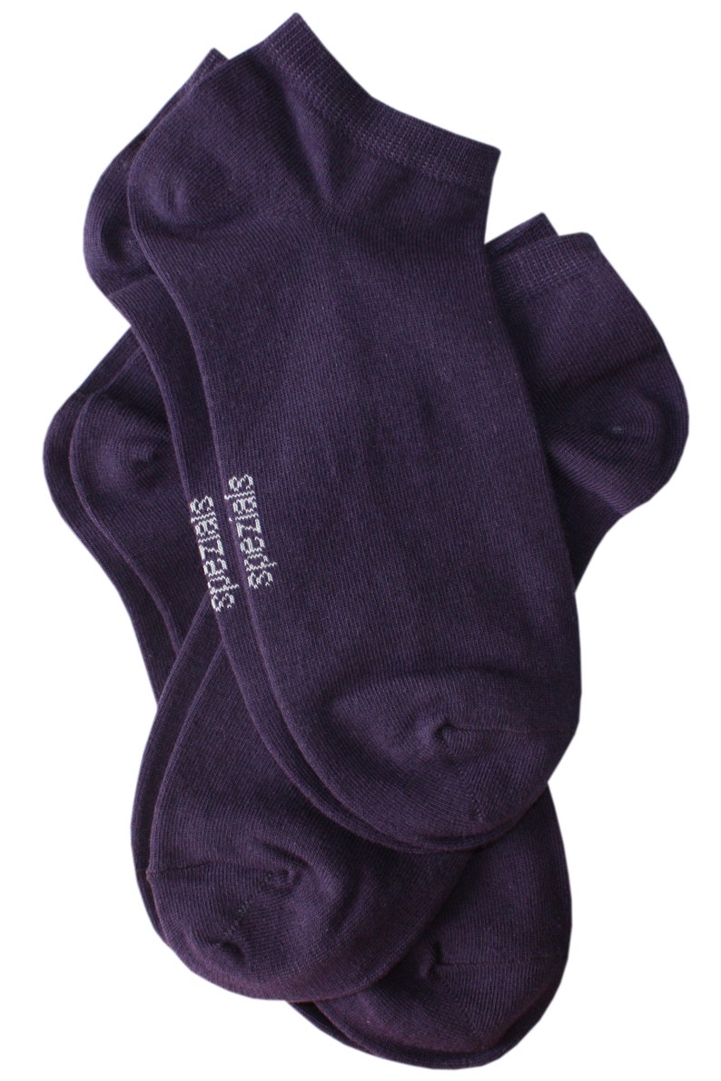 Men/'s ankle socks eggplant color WERI SPEZIALS 3 Pair pack