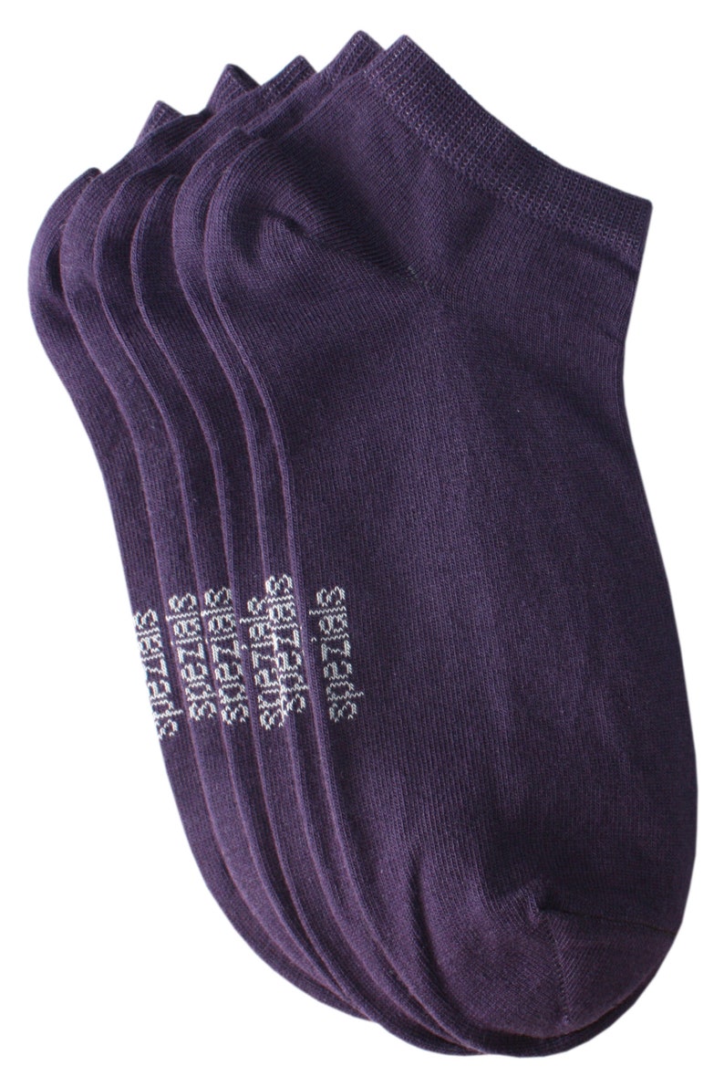Men/'s ankle socks eggplant color WERI SPEZIALS 3 Pair pack