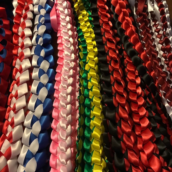 Graduation Double Braided Ribbon leis