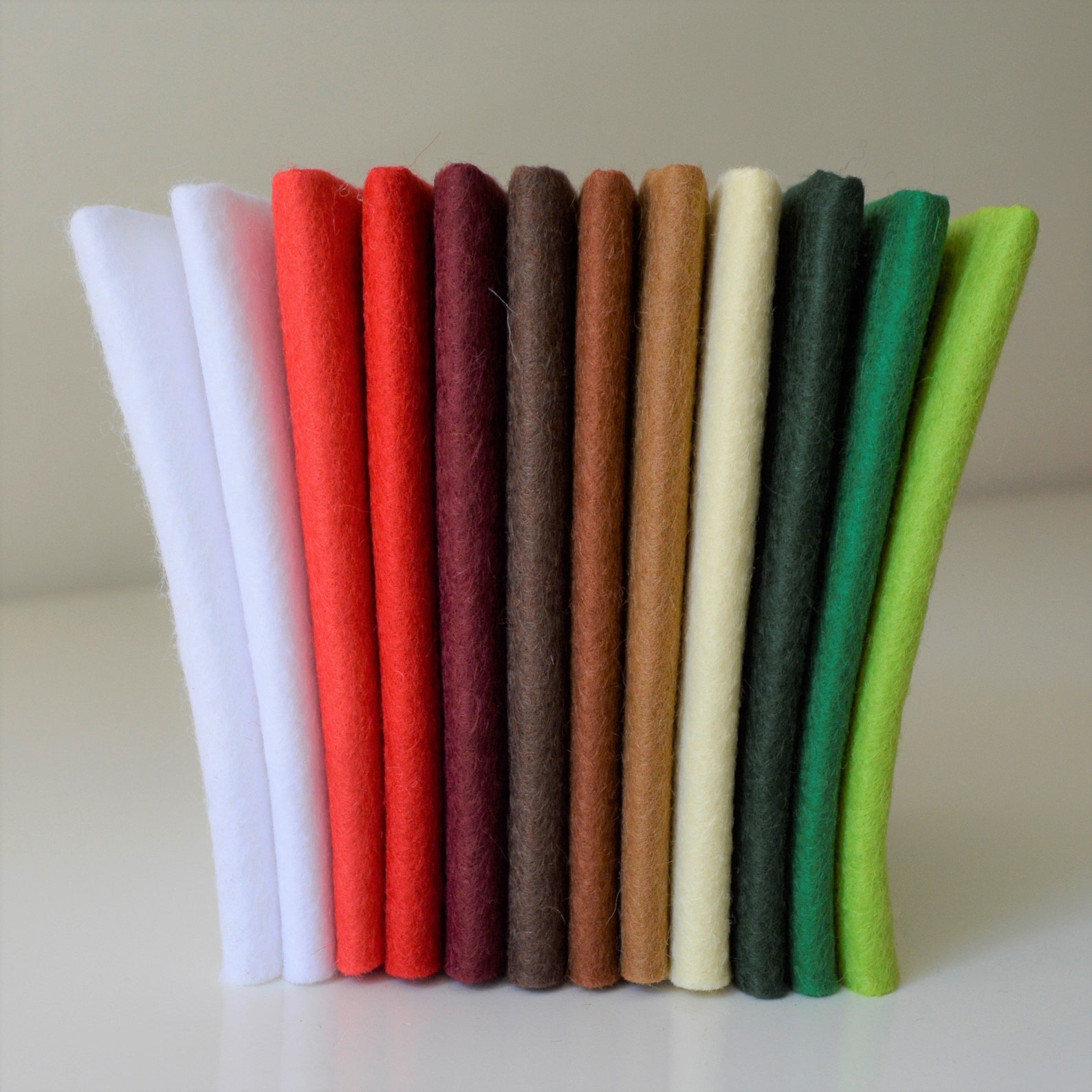Christmas Wool Mix Felt Bundle Packs 12 Sheets 4 Sizes Etsy