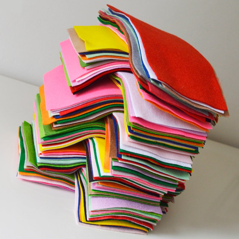 18 Colours of Premium Soft Washable Craft Felt 22x10x0.1cm Etsy UK