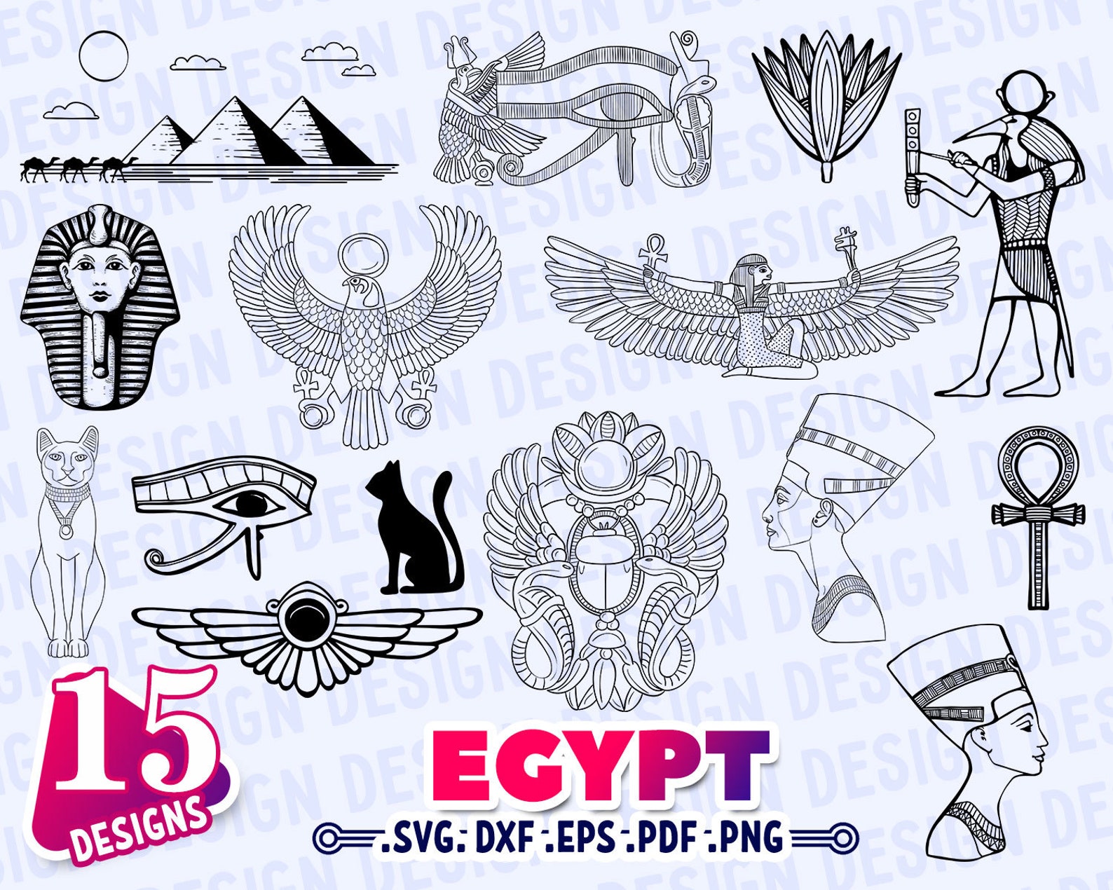 EGYPT SVG, Ancient Egypt Svg, Egypt Clipart, Egyptian Queen Svg ...