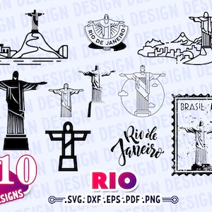 RIO SVG, Rio de Janeiro skyline SVG, Brazilië City Svg, Brazilië Travel svg, vakantie clipart svg, casa de papel svg, monogram decal rio, print