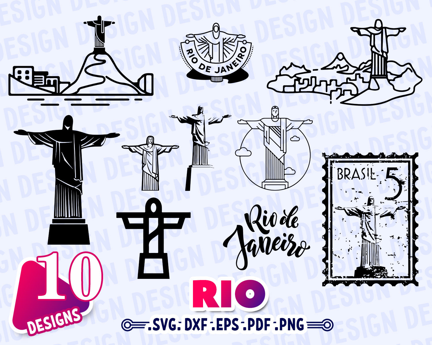 Blue Rio Svg RIO SVG, Rio De Janeiro Skyline SVG, Brazil City Svg, Brazil Travel Svg ...