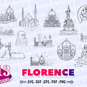 FLORENCE SVG, una lions svg, hurricane florence SVG, Italy svg, Florence landmark svg, vacation clipart svg, Travel svg, Florence clipart