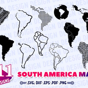 SÜDAMERIKA MAP Svg, Südamerika Karte, Karte von Südamerika, Südamerika Druck, Südamerika, Karte, amerikanische Karte, südamerika Kunst, Svg