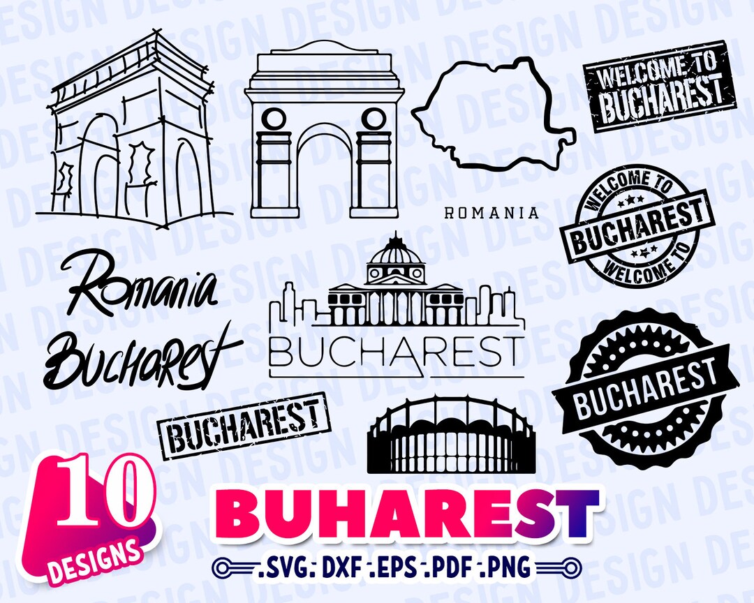 BUCHAREST SVG, ROMANIA Svg, Romania Clipart, Bucharest Silhouette ...