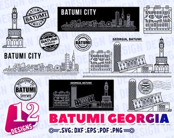 GEAORGIA SVG, BATUMI Svg, Travel svg, vacation clipart svg, monogram, pattern, outline, decal, svg files for cricut, silhouette cameo svg