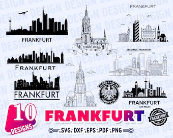 FRANKFURTT SVG, GERMANY svg, Frankfurt skyline svg, Travel svg, vacation clipart svg, germany landmark svg, silhouette, clipart, stencil
