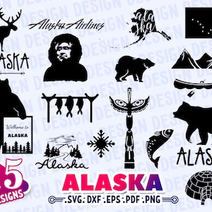 ALASKA SVG, alaska state svg, alaska clipart, alaska dxf, alaska silhouette, alaska decal, alaska vector, svg files for cricut, outline, dxf