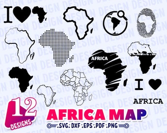 AFRICA MAP SVG, africa continent svg, africa clipart, black africa svg, black history svg, africa vector, africa cut file, Travel svg, vinyl