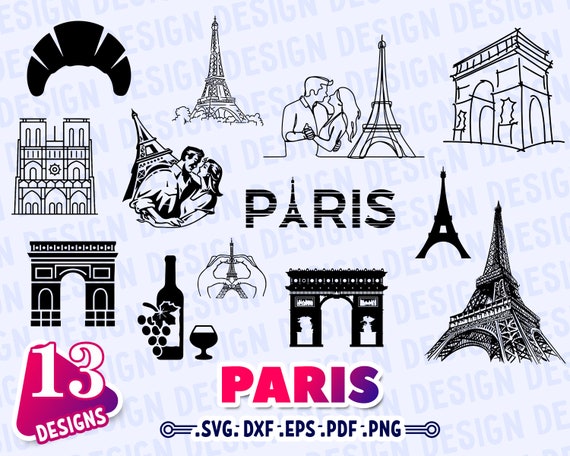 Download Paris Svg France Svg Paris Clipart Paris Silhouette Eiffel Etsy
