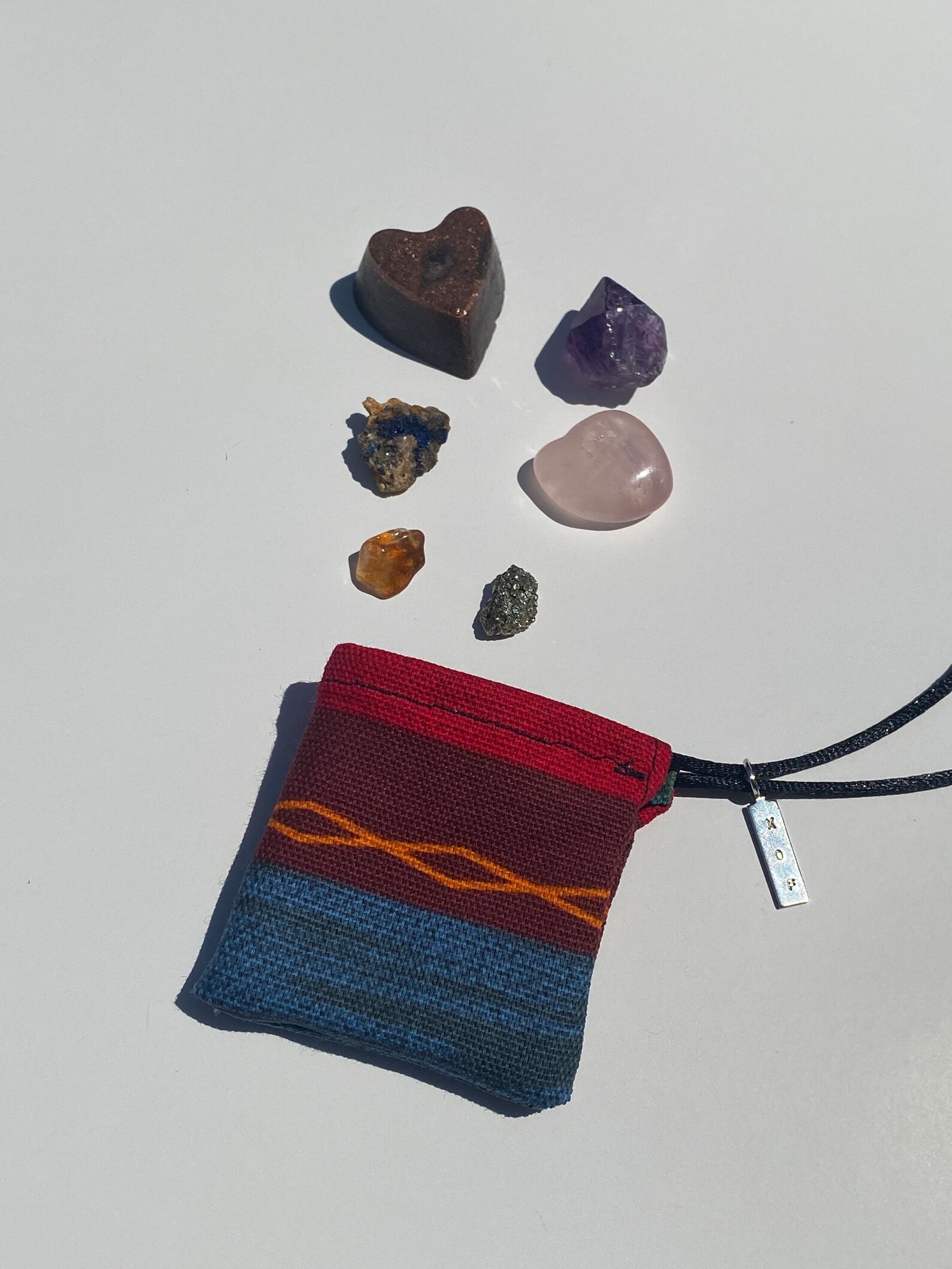 Boho Crystal Pouch Necklace for Crystals and Rocks Coin Etsy