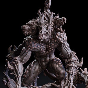 Shadowbound Cerberus (Enemy) XL • 32 mm • Tabletop • Fantasy • D&D • Dungeons and Dragons • Pathfinder • DSA • Flesh of Gods