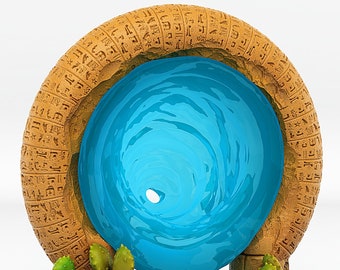 Ägyptisches Portal mit Wasserwirbel  • 32mm • 28mm • Tabletop • D&D • Dungeons and Dragons • Pathfinder • DSA • Fantastic-Portals-Effects