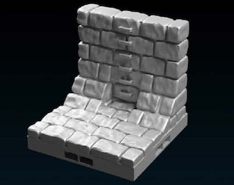 Wand mit Leiter, Abwasserkanal - Gelände, Terrain - 28/32mm Tabletop Gaming - Ultimate Dragonlock