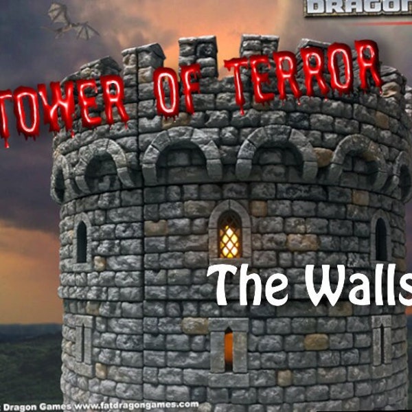 Tower of Terror - Wände, 3D gedrucktes Gelände von Fat Dragon Games, Ultimate Dragonlock Scenery oder Terrain für 28mm Tabletop Gaming