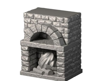 LED - Küchenofen - 3D gedruckt - beleuchtet - Fat Dragon Games 28mm - Ultimate Dragonlock - Scenery - Terrain