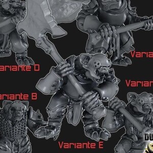 Gnolls with Large Ax 32mm Tabletop Fantasy Gaming D&D Dungeons and Dragons Pathfinder DSA Duncan Shadow