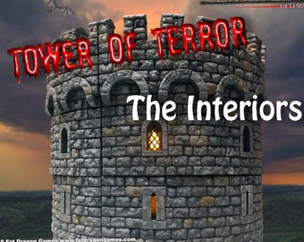 Tower of Terror - innere Wände, Treppen etc. 3D gedrucktes Gelände von Fat Dragon Games, Ultimate Dragonlock Scenery Terrain 28mm Tabletop