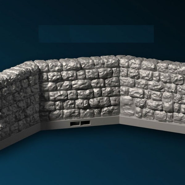 Castle - Tower Element (Wall), 3D Printed Terrain by Fat Dragon Games, Ultimate Dragonlock System Terrain for 28 mm Tabletop Gaming