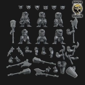 Kit multicomponente per Gnoll in Armatura 32 mm Giochi di ruolo fantasy da tavolo D&D Dungeons and Dragons Pathfinder DSA Duncan Shadow