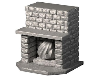 LED - Kamin - 3D gedruckt - beleuchtet - Fat Dragon Games 28mm - Ultimate Dragonlock - Scenery - Terrain