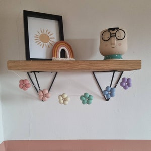 Pastel Flower Garland | Felt Pom Pom Garland