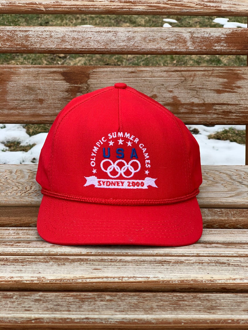 Vintage 2000 summer Olympics Sydney leather strap back hat
