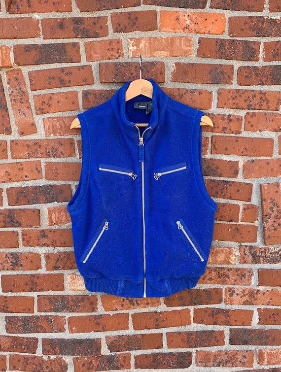 Vintage Liz Claiborne blue fleece vest