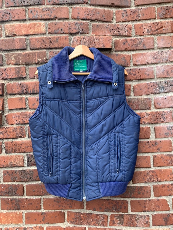 Vintage 80s JCPenney Navy Blue Vest - image 1