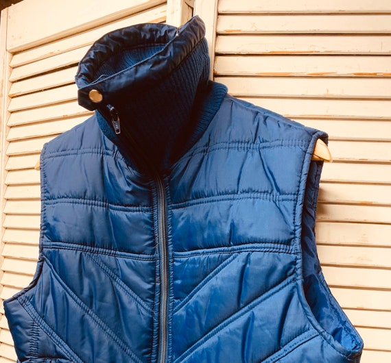 Vintage 80s JCPenney Navy Blue Vest - image 3