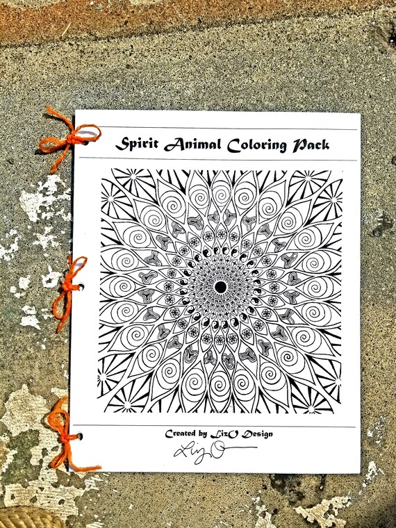 Download Spirit Animal Coloring Book Etsy