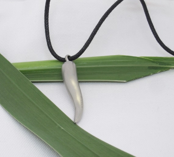 Pendant and Cord Necklace - Lucky Horn Pendant - … - image 1