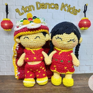 Lion Dance Kids Amigurumi Pattern