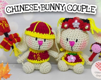 Chinese Bunny Couple Amigurumi Pattern