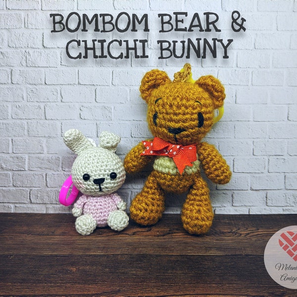 BomBom Bear & ChiChi Bunny Amigurumi Pattern