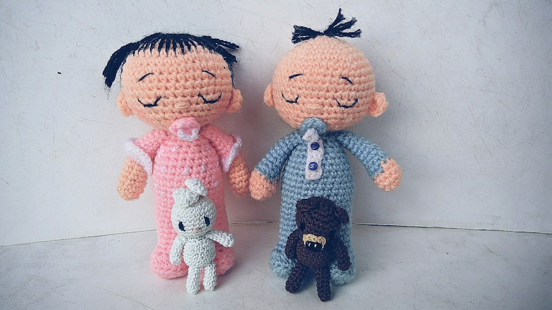 Baby Twins Vina /& Vino Amigurumi Pattern