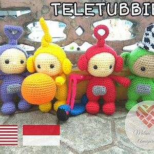 Teletubbies Amigurumi Padrão Completo com Brinquedos