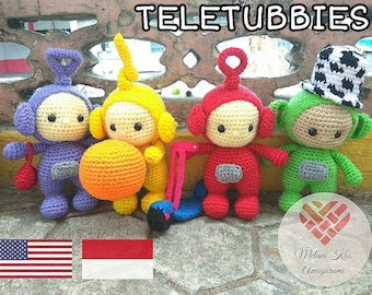 Modèle Amigurumi Teletubbies complet avec jouets