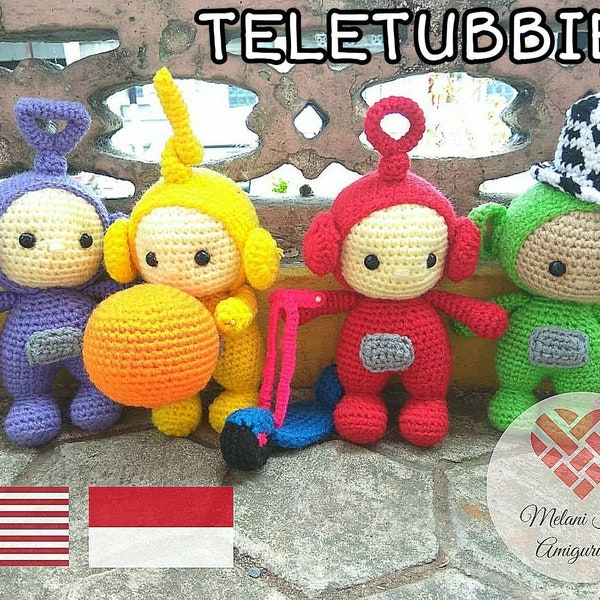 Modèle Amigurumi Teletubbies complet avec jouets