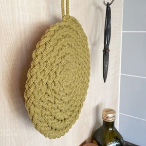 Stone Rope Trivet Recycled cotton trivet Pot stand image 3