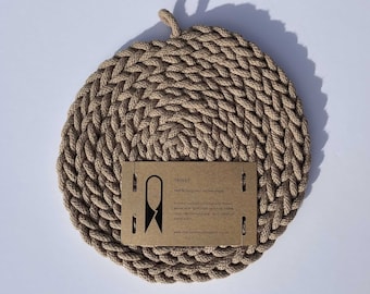 Stone Rope Trivet | Recycled cotton trivet | Pot stand