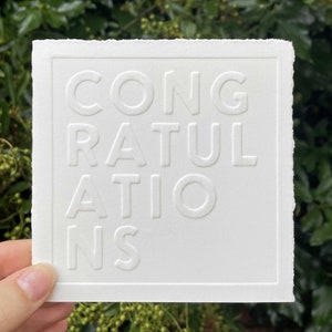 Carte de félicitations en relief | carte de célébration
